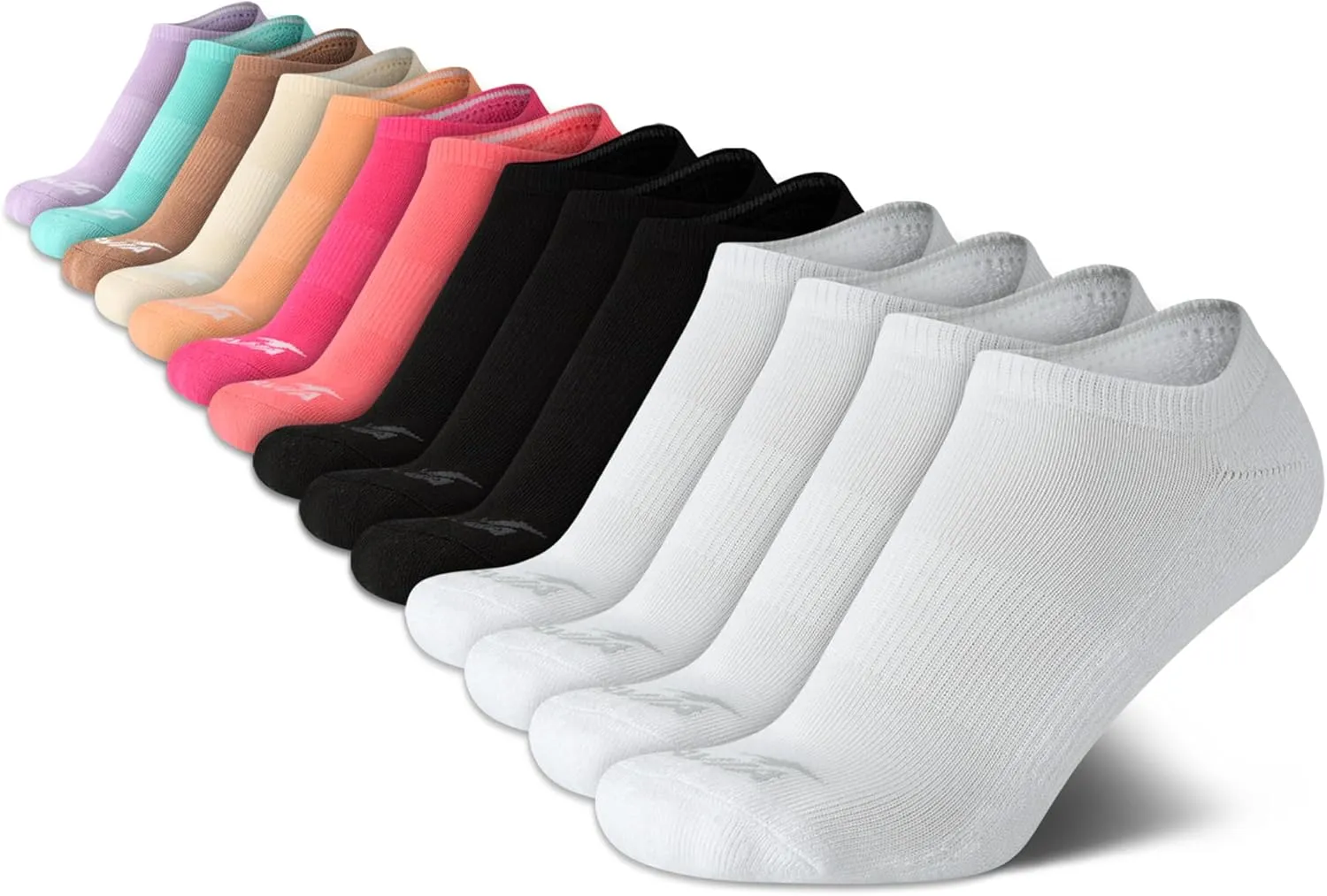 Avia Womens No Show Socks - 14 Pack Soft Stretch Moisture Wicking Athletic Low Cut Socks for Women (Size 4-9, Extended: 9-12)