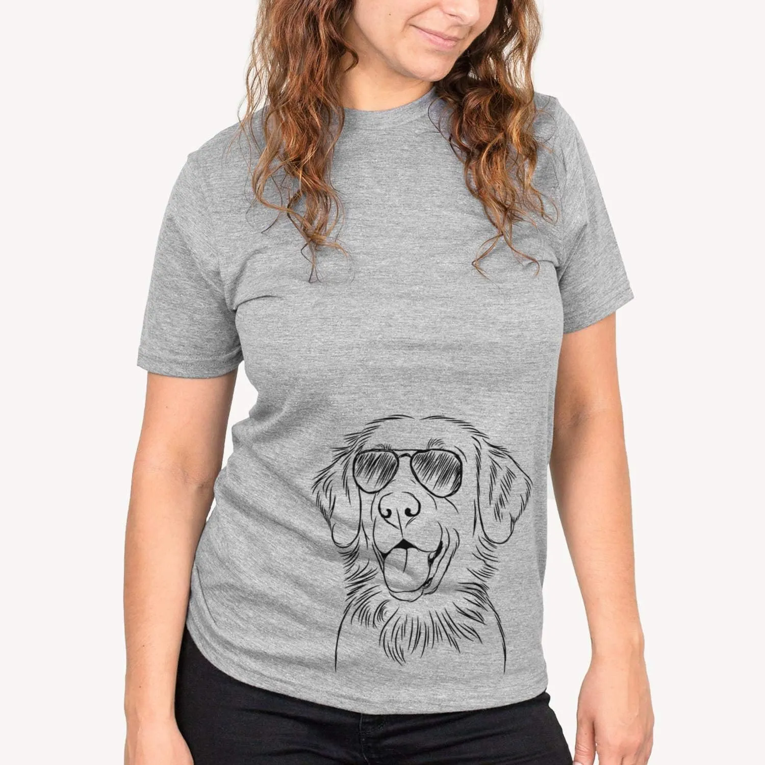 Aviator Raisin The Flat-Coated Retriever Dog Triblend T-Shirt