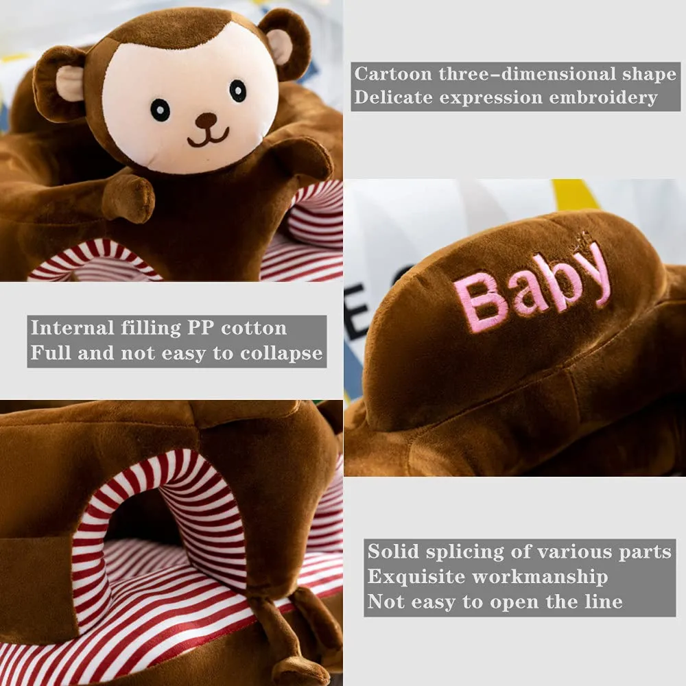 Baby Support Seat, Cute Baby Sofa Chair for Sitting Up, Comfy Plush Infant Seats (Hamster,W17.5 x H17.5)