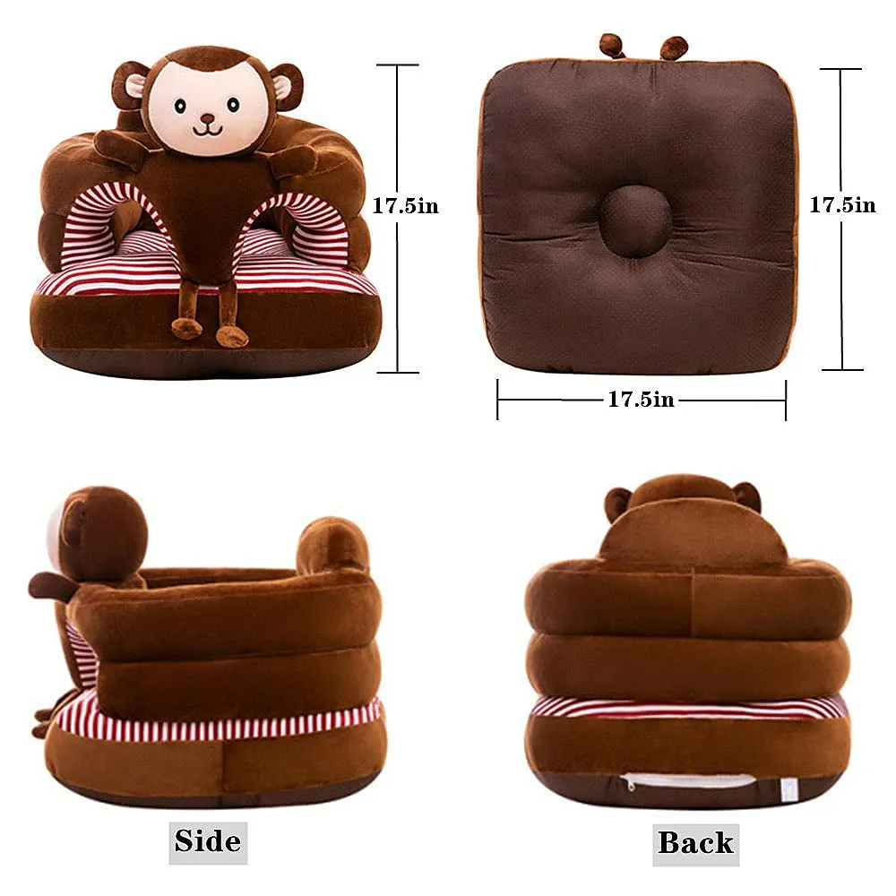Baby Support Seat, Cute Baby Sofa Chair for Sitting Up, Comfy Plush Infant Seats (Hamster,W17.5 x H17.5)