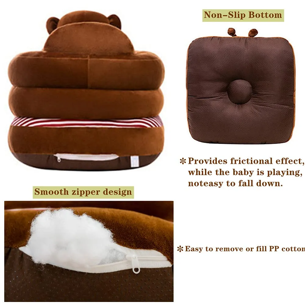 Baby Support Seat, Cute Baby Sofa Chair for Sitting Up, Comfy Plush Infant Seats (Hamster,W17.5 x H17.5)