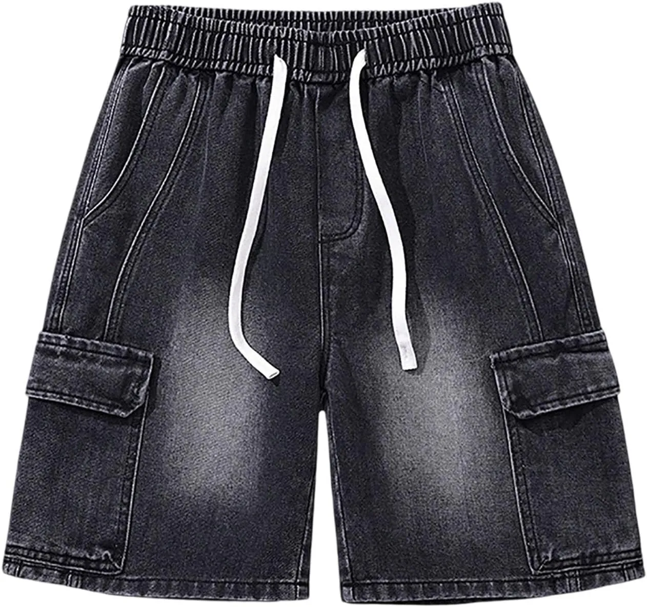 Baggy Jean Shorts for Men Summer Casual Loose Fit Y2K Hip Hop Wide Leg Denim Shorts Trendy Outfits