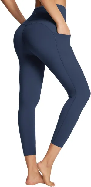 baleaf Women's Leggings with Pockets Tummy Control Workout High Waisted Athletic Running 7/8 Ultra Soft Gym Yoga Ankle Pants