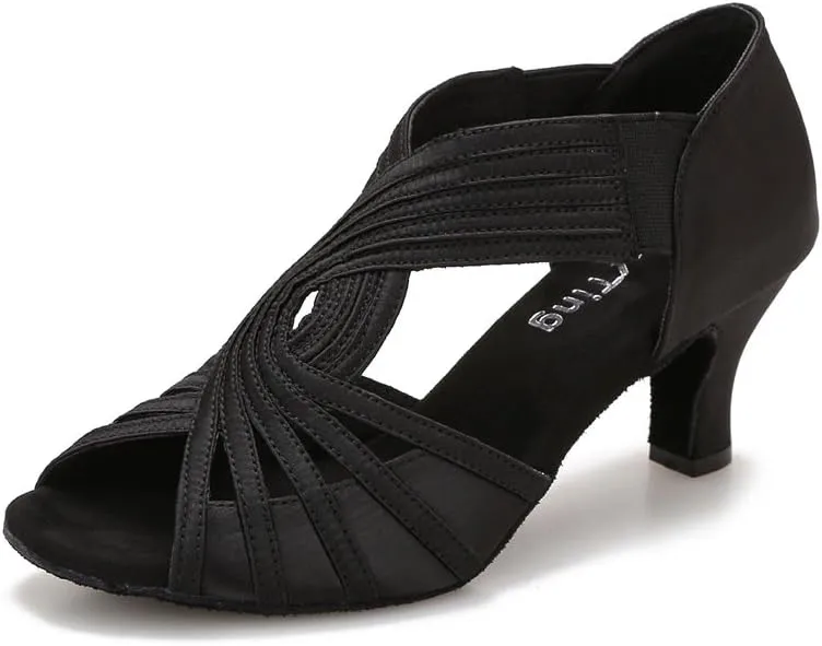 Ballroom Dance Shoes Women Latin Salsa Practice Dancer Shoes 2.5'' Heels YT02