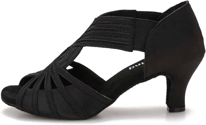 Ballroom Dance Shoes Women Latin Salsa Practice Dancer Shoes 2.5'' Heels YT02