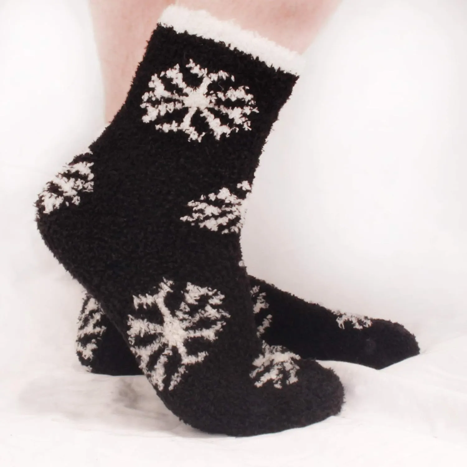 BambooMN Colorful Fuzzy Socks - Assorted Super Soft Warm Microfiber Comfy Home Socks - Value Pack