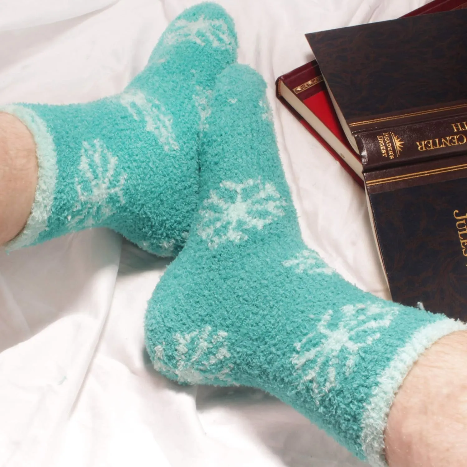 BambooMN Colorful Fuzzy Socks - Assorted Super Soft Warm Microfiber Comfy Home Socks - Value Pack