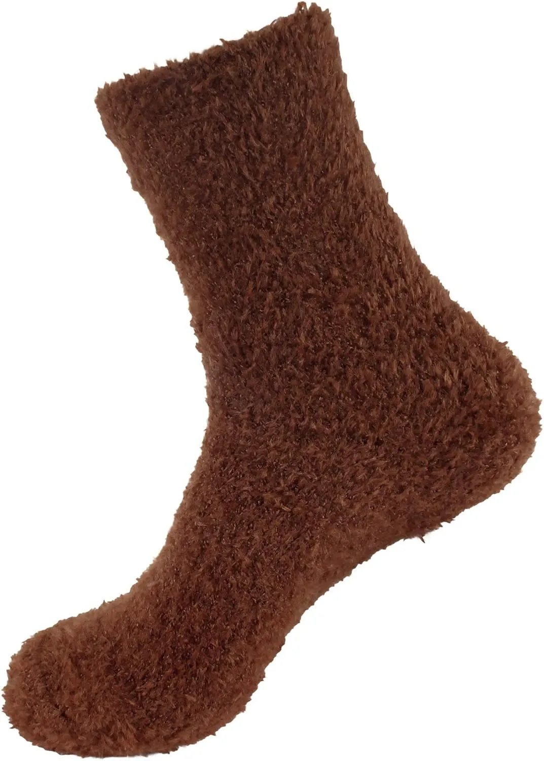 BambooMN Men's Super Comfy Soft Warm Fuzzy Socks - 4 Pair Value Packs