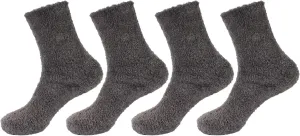 BambooMN Men's Super Comfy Soft Warm Fuzzy Socks - 4 Pair Value Packs
