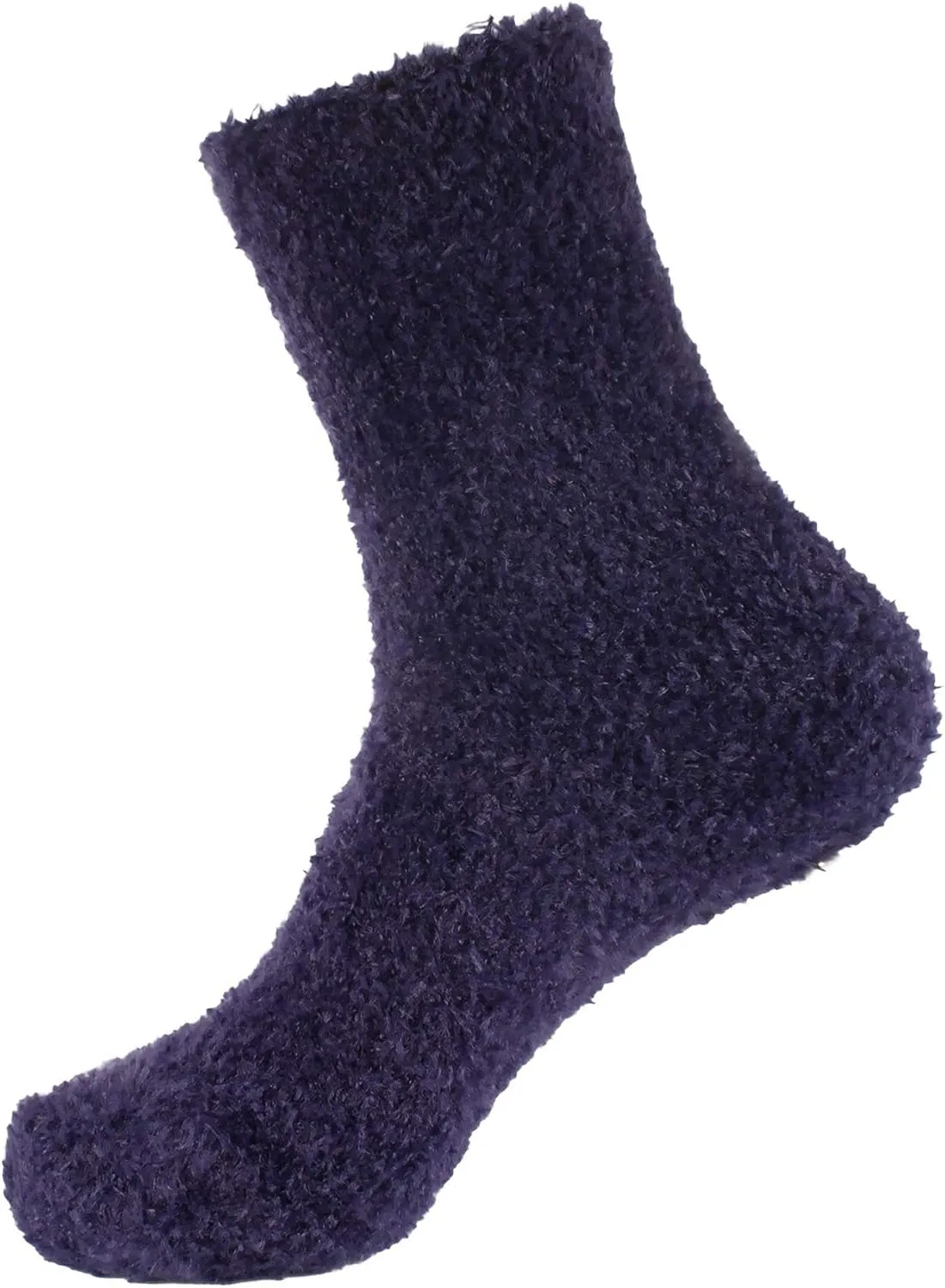 BambooMN Men's Super Comfy Soft Warm Fuzzy Socks - 4 Pair Value Packs