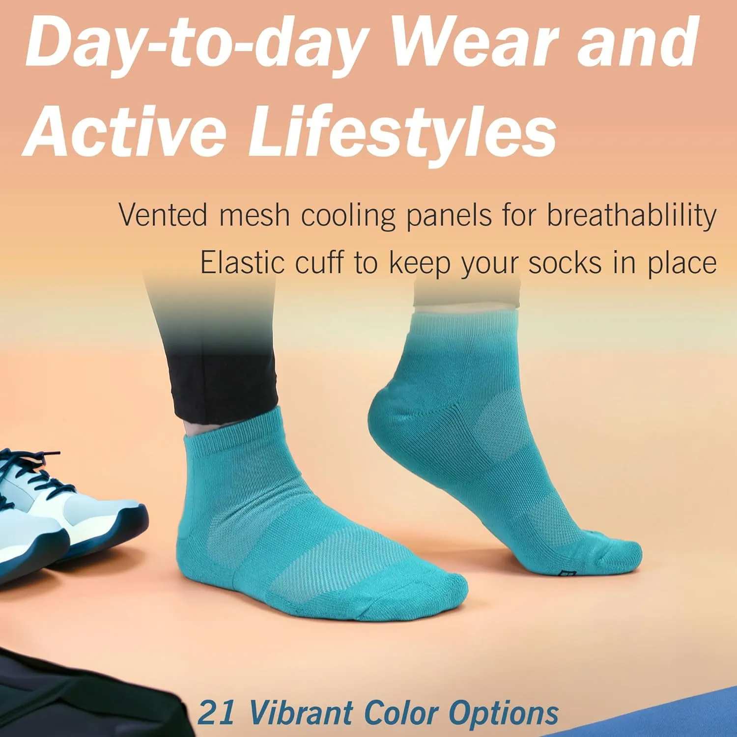 BambooMN Unisex's Rayon from Bamboo Athletic Quarter Crew Sock for Home Travel Work and Sport