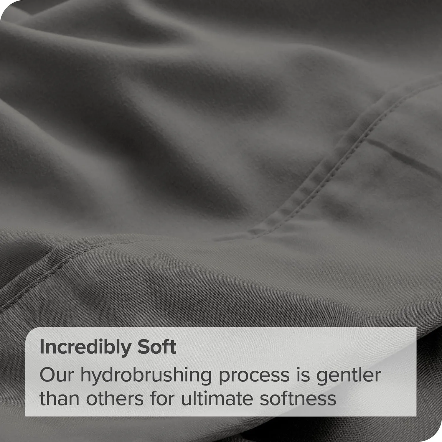 Bare Home Full Flat Sheet - Premium 1800 Ultra-Soft Top Sheet - Hotel Luxury - Double Brushed - Easy Care - 1 Full Flat Sheet Only (Full, Grey)