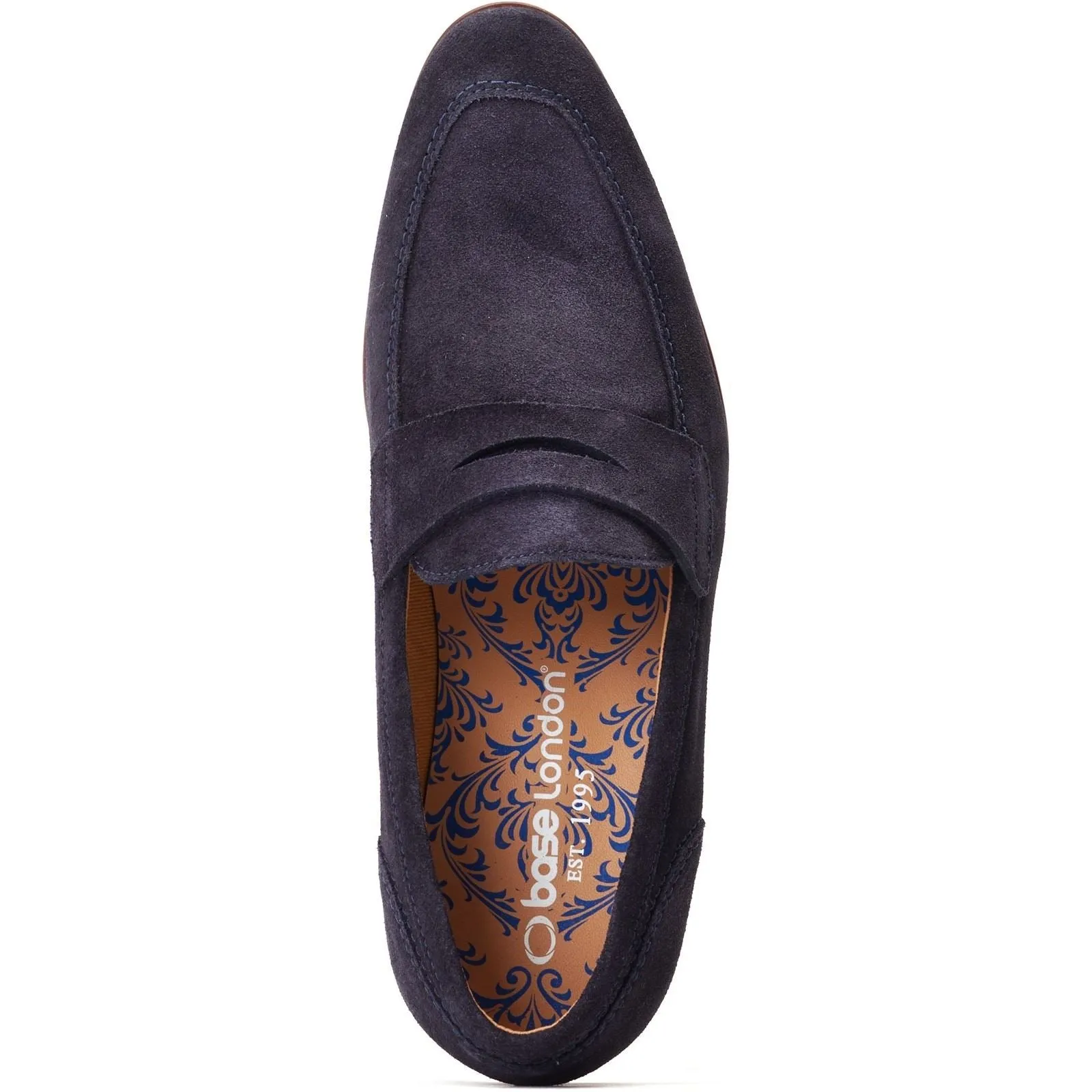 Base London Men's Bruno Penny Loafer in Navy