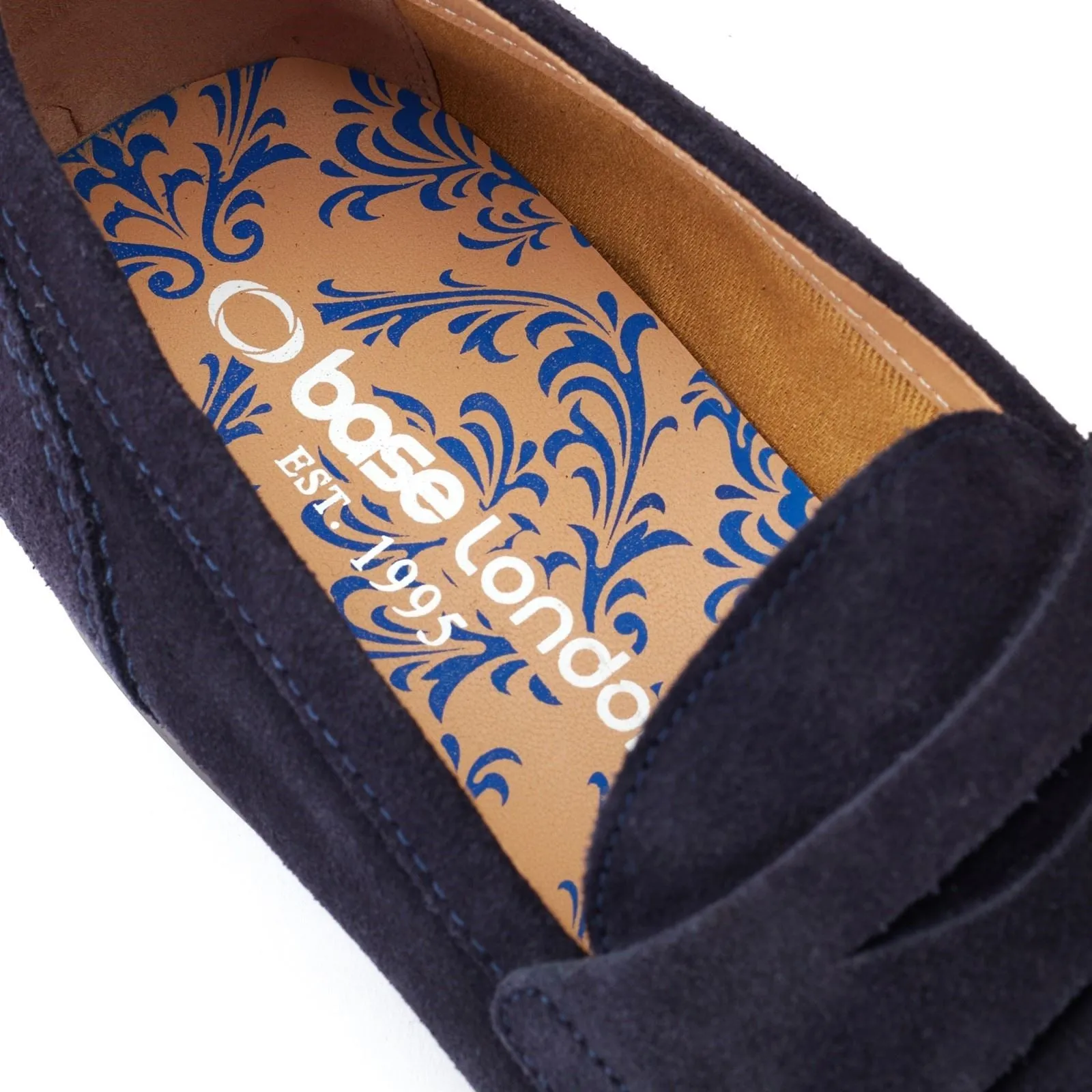 Base London Men's Bruno Penny Loafer in Navy
