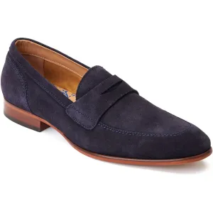 Base London Men's Bruno Penny Loafer in Navy