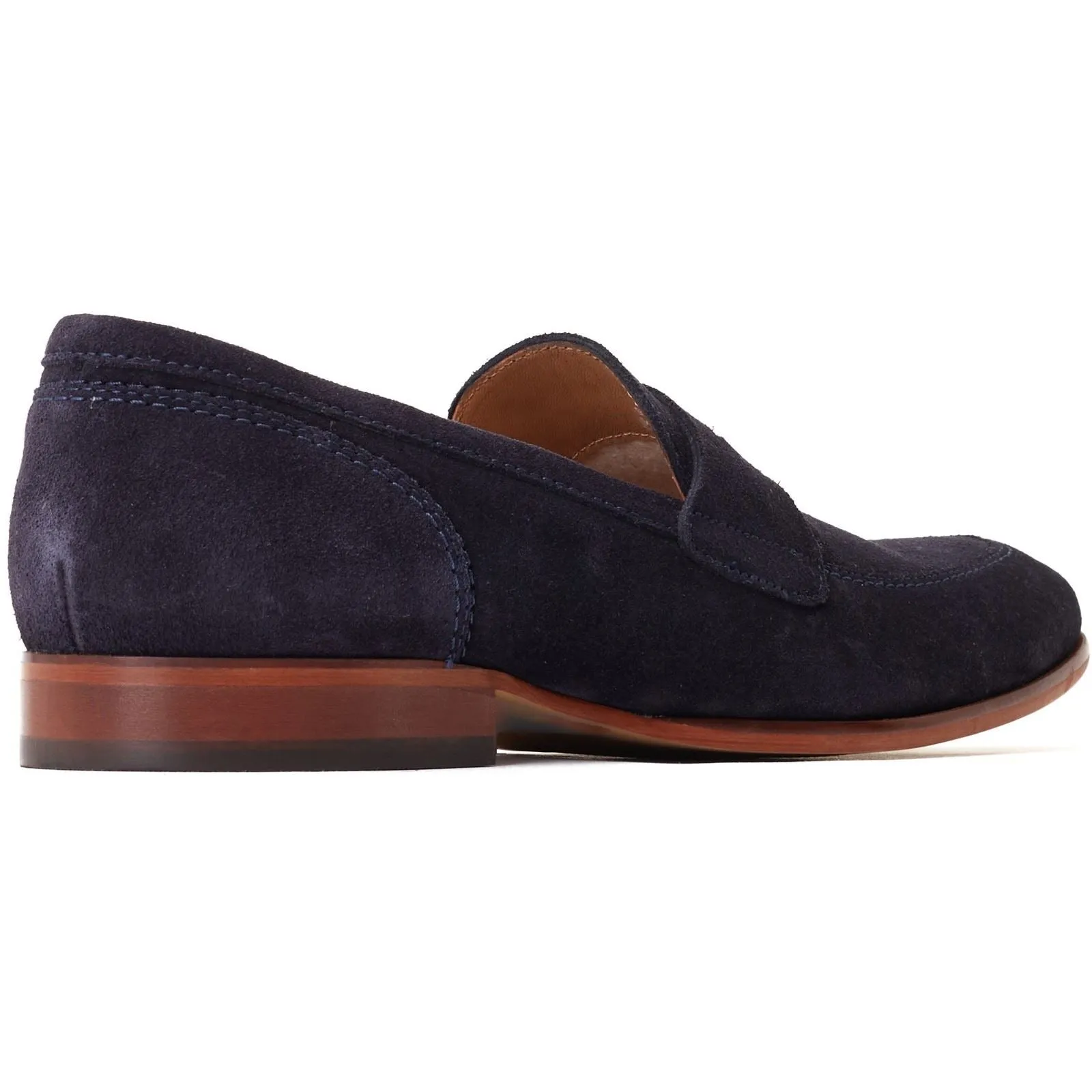 Base London Men's Bruno Penny Loafer in Navy