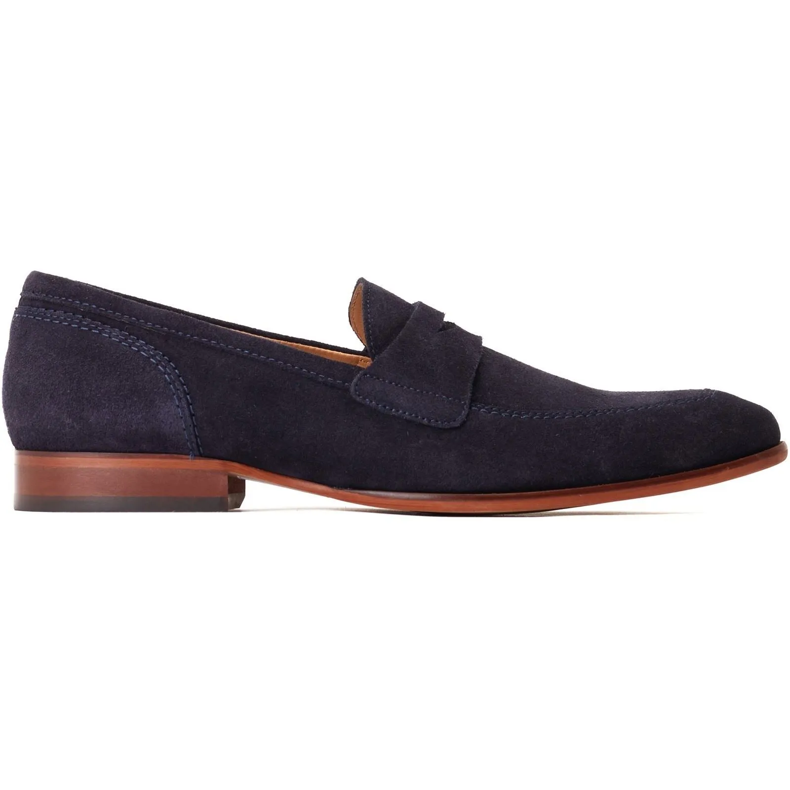 Base London Men's Bruno Penny Loafer in Navy