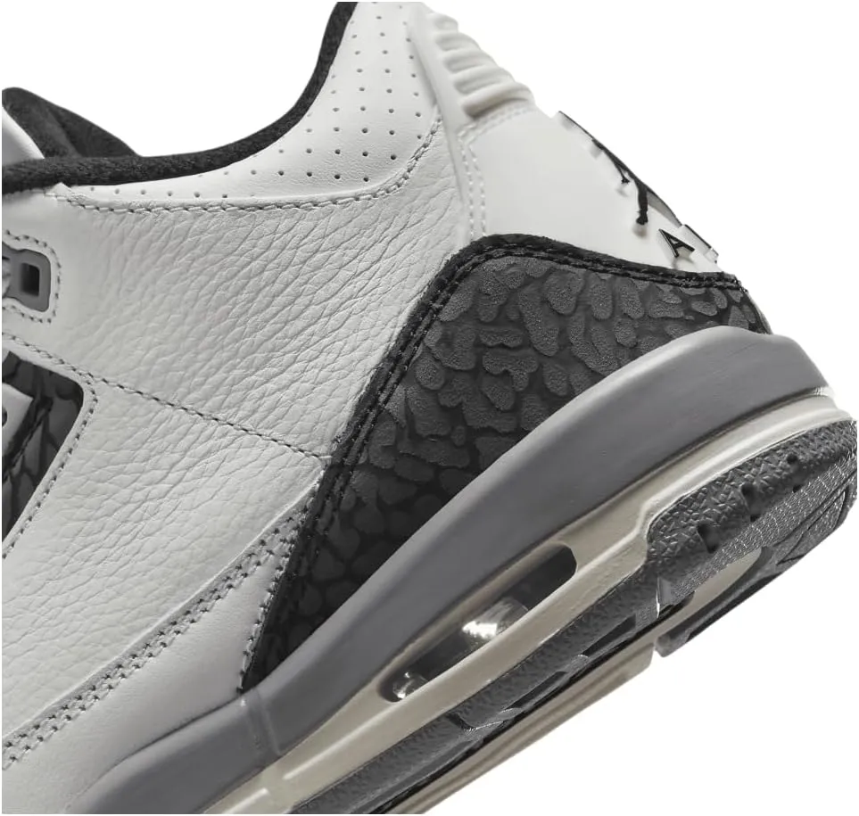 Big Kid's Air Jordan 3 Retro Summit White/Fire Red 'Cement Grey' (DM0967 106) Gradeschool GS