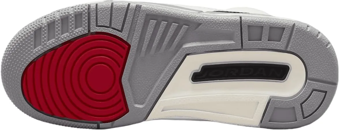 Big Kid's Air Jordan 3 Retro Summit White/Fire Red 'Cement Grey' (DM0967 106) Gradeschool GS