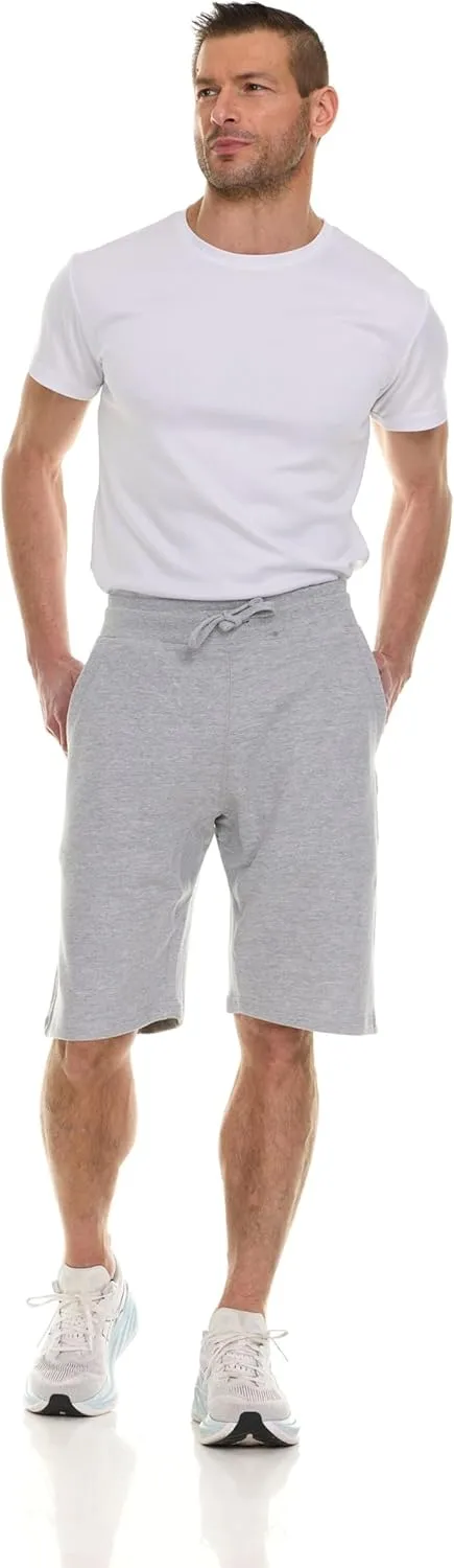 BILLIONHATS Mens Fleece Lined Shorts, 11 Inch Comfy Lounge, Wholesale Bulk Multipack for Donations, Charities, and Shelters