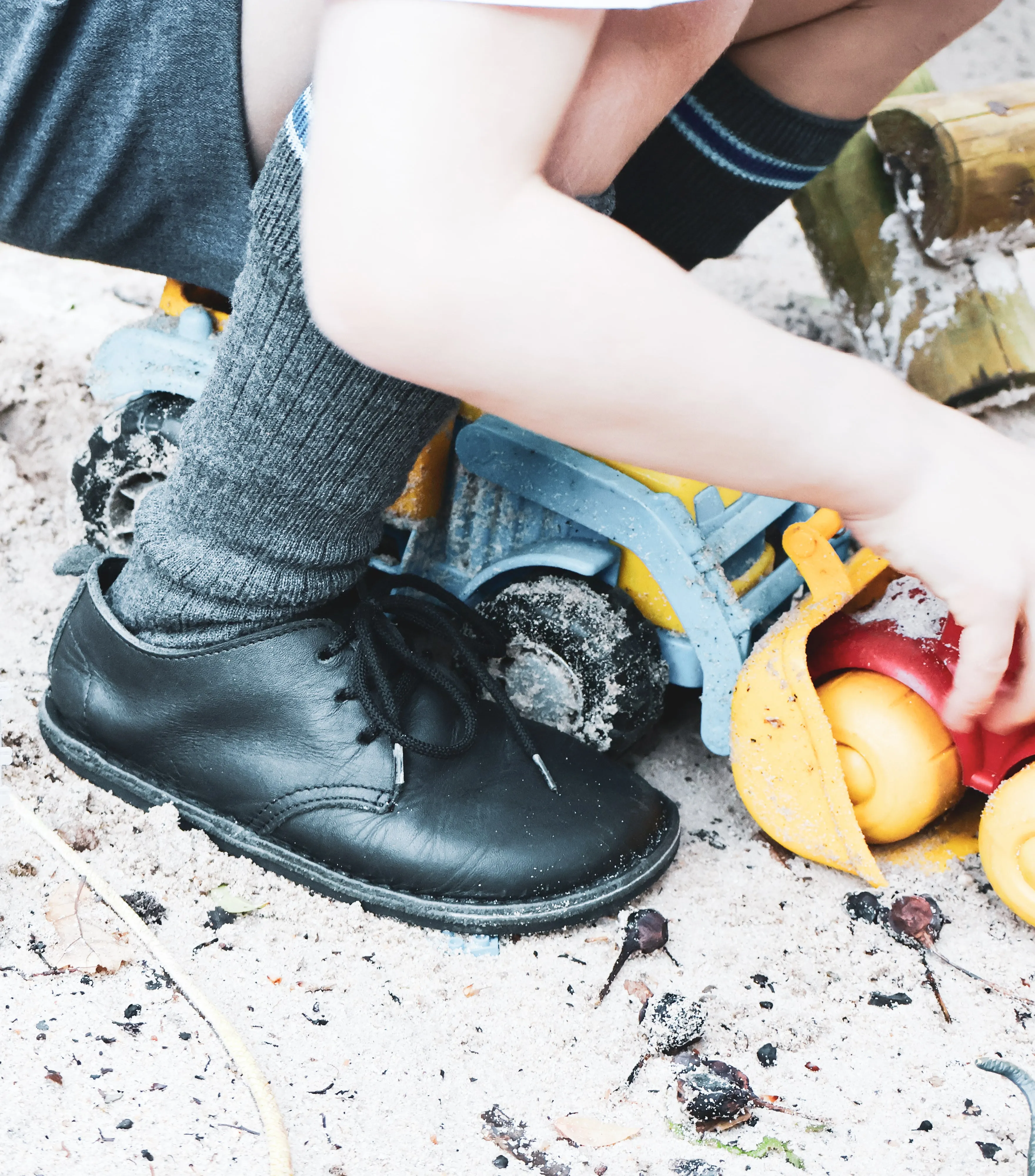Black School Shoe - Lace up