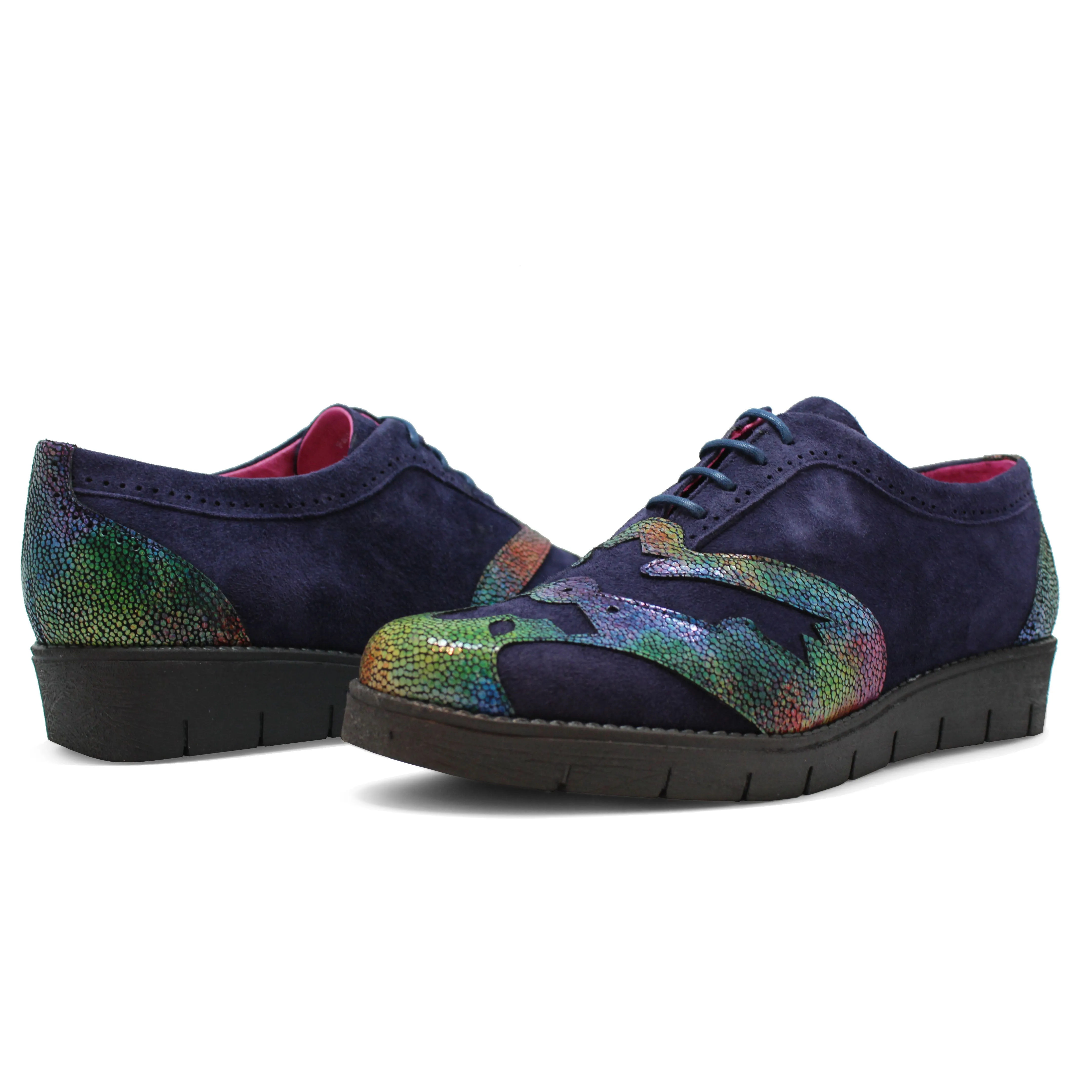 Blanc - Navy Multi lace shoe- last pair 39!
