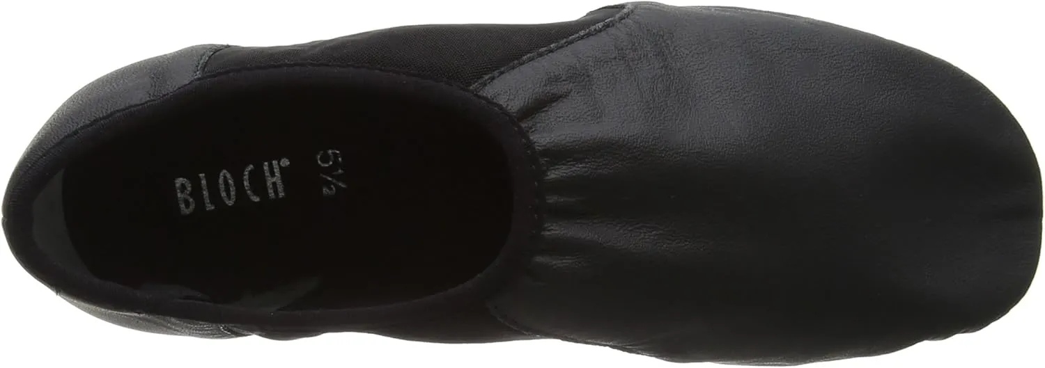 Bloch Women's Neo-Flex Slip-On Leather Jazz Shoes Neoprene Slip-On Split Sole with EVA Forefoot and Heel Pads, High Durability, Superior Fit, Flexibility, Step Dancing
