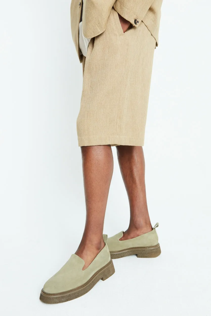 Bond Blox Suede Minimal Loafer | Green