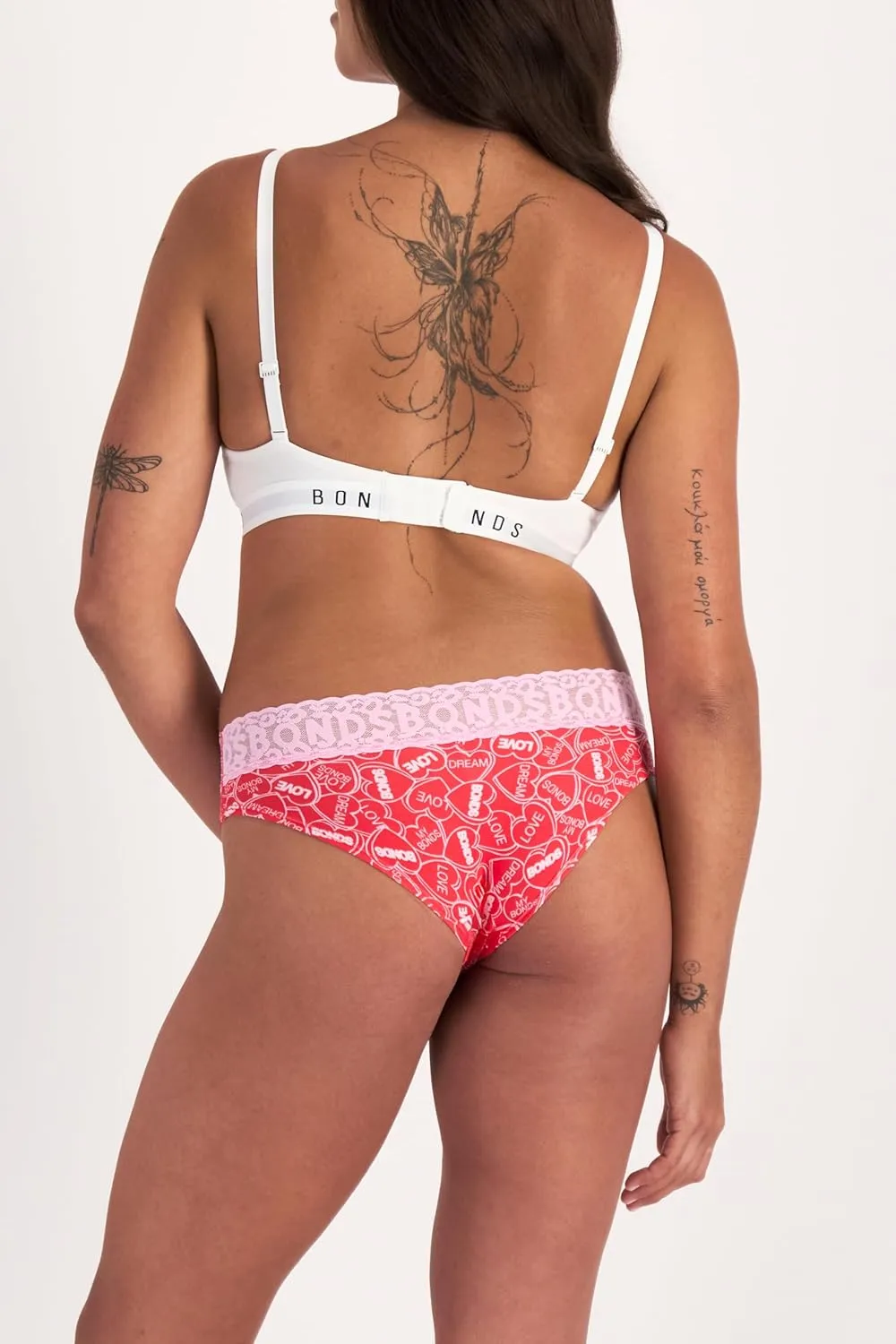 Bonds Women's Underwear Pack, Lace-top Icons Cheeky Panties for Women, Stretchy Cotton-blend Underwear, 3-pack