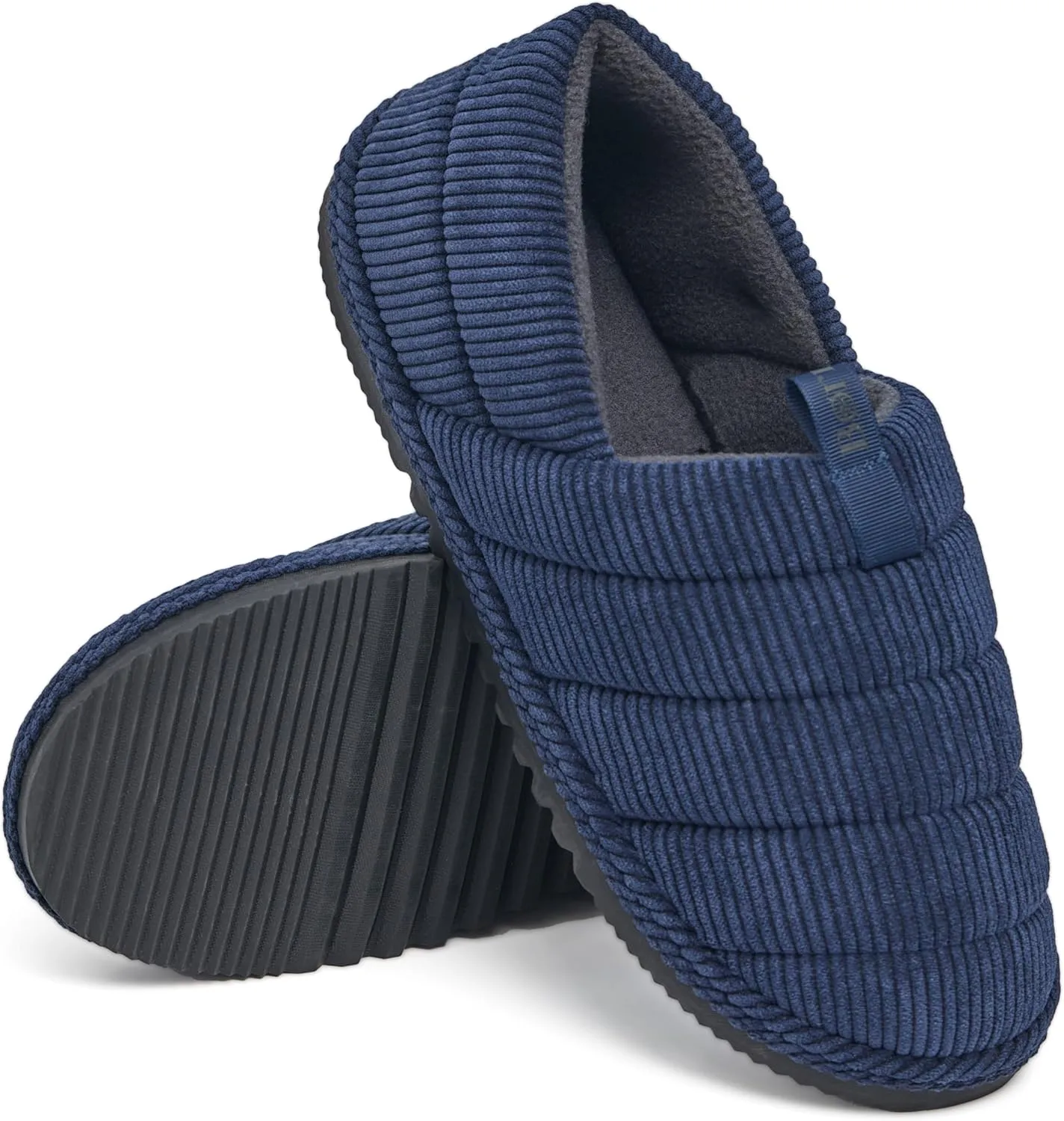 BORN Quilted Corduroy or Plaid Mens Slippers, Fleece or Sherpa-Lined House Slippers for Men, Gifts for Him