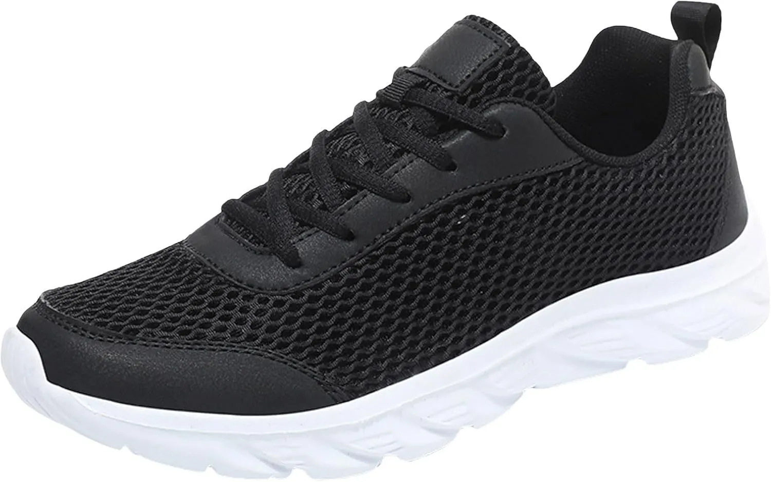 Breathable Mesh Men's Lace-Up Sneakers Lightweight Comfortable Running Shoes with Cushioned Midsole for Gym, Jogging & Casual Wear Fashionable New Pattern Couple Sneaker