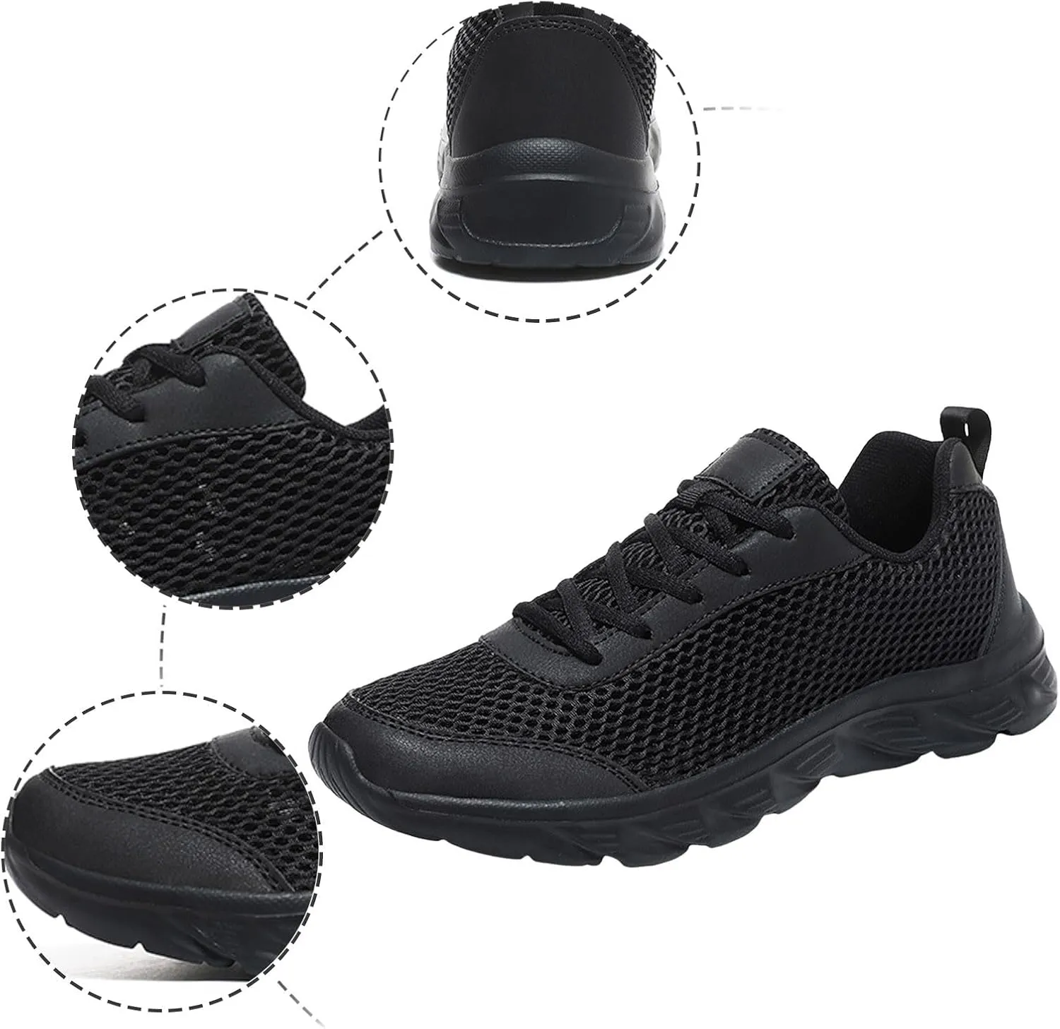 Breathable Mesh Men's Lace-Up Sneakers Lightweight Comfortable Running Shoes with Cushioned Midsole for Gym, Jogging & Casual Wear Fashionable New Pattern Couple Sneaker