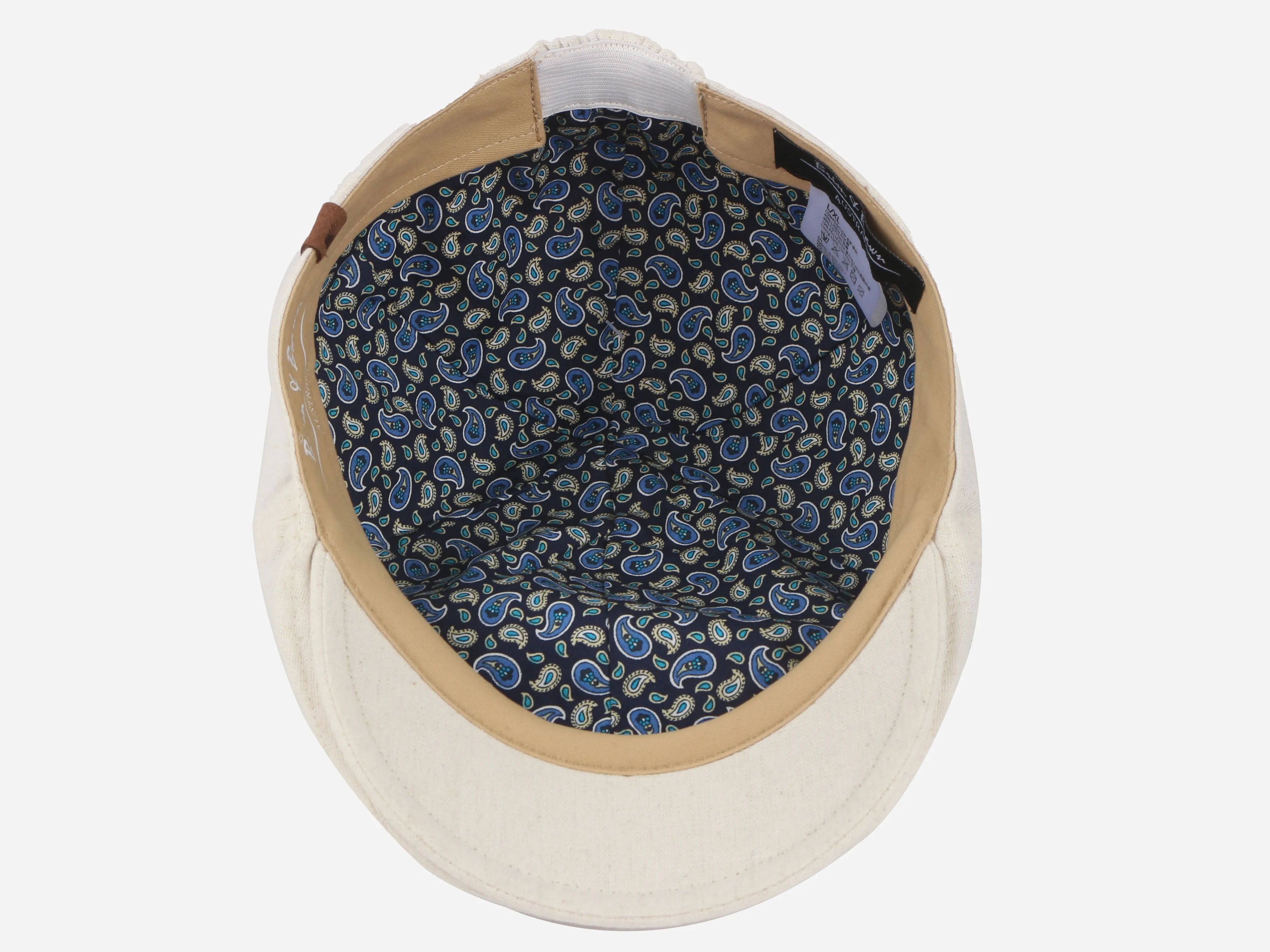 Brim&Brawn Flat Cap in Cream Cotton