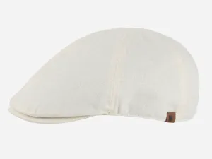 Brim&Brawn Flat Cap in Cream Cotton
