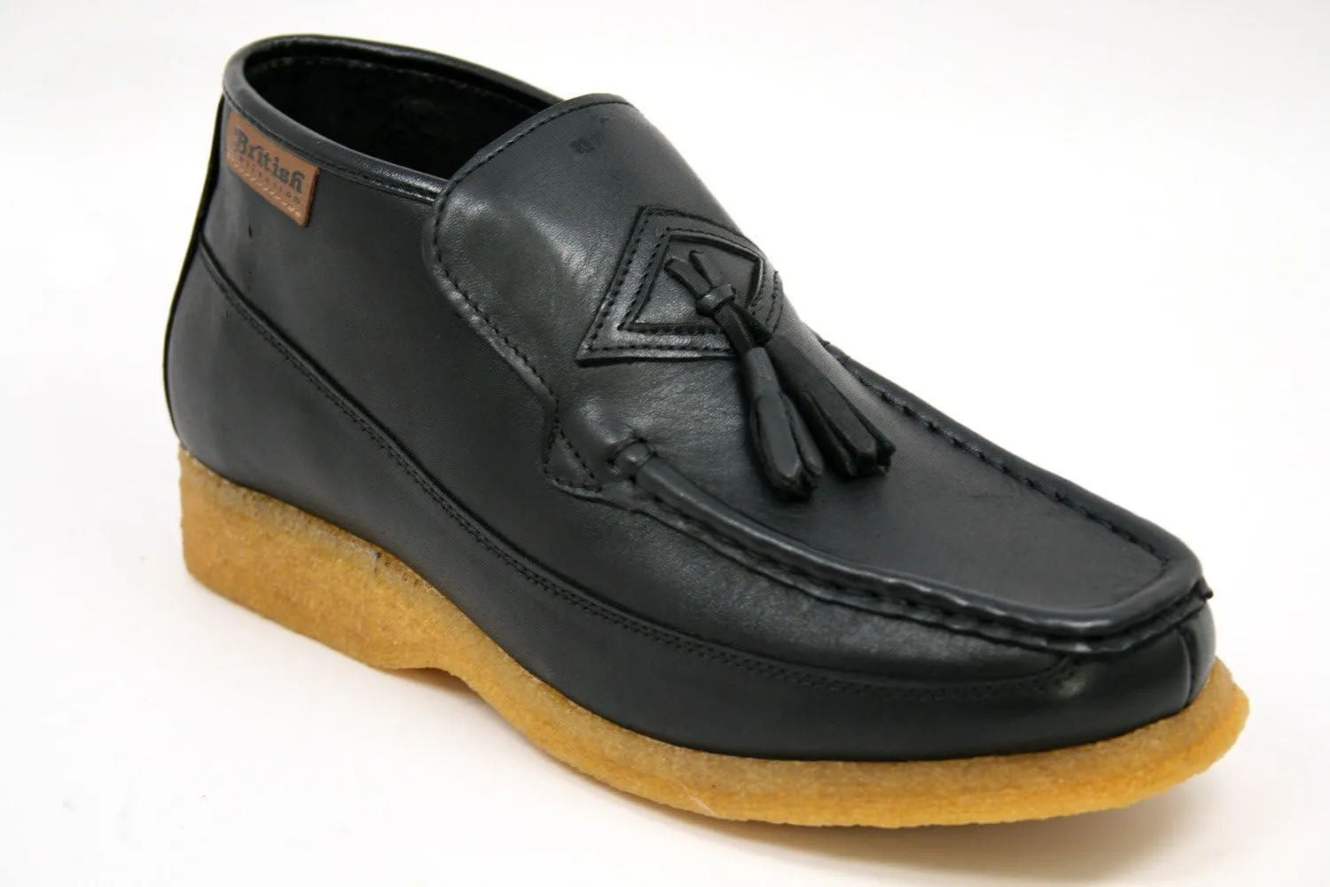 British Collection Men's Classic Three Quarters Slip on Leather Shoes