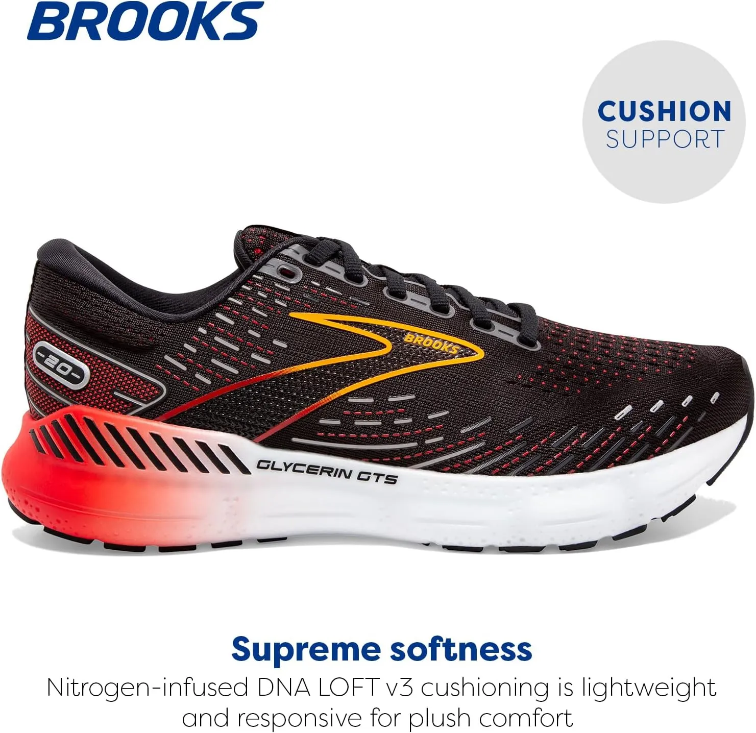 Brooks Men's Glycerin GTS 20 Supportive Running Shoe