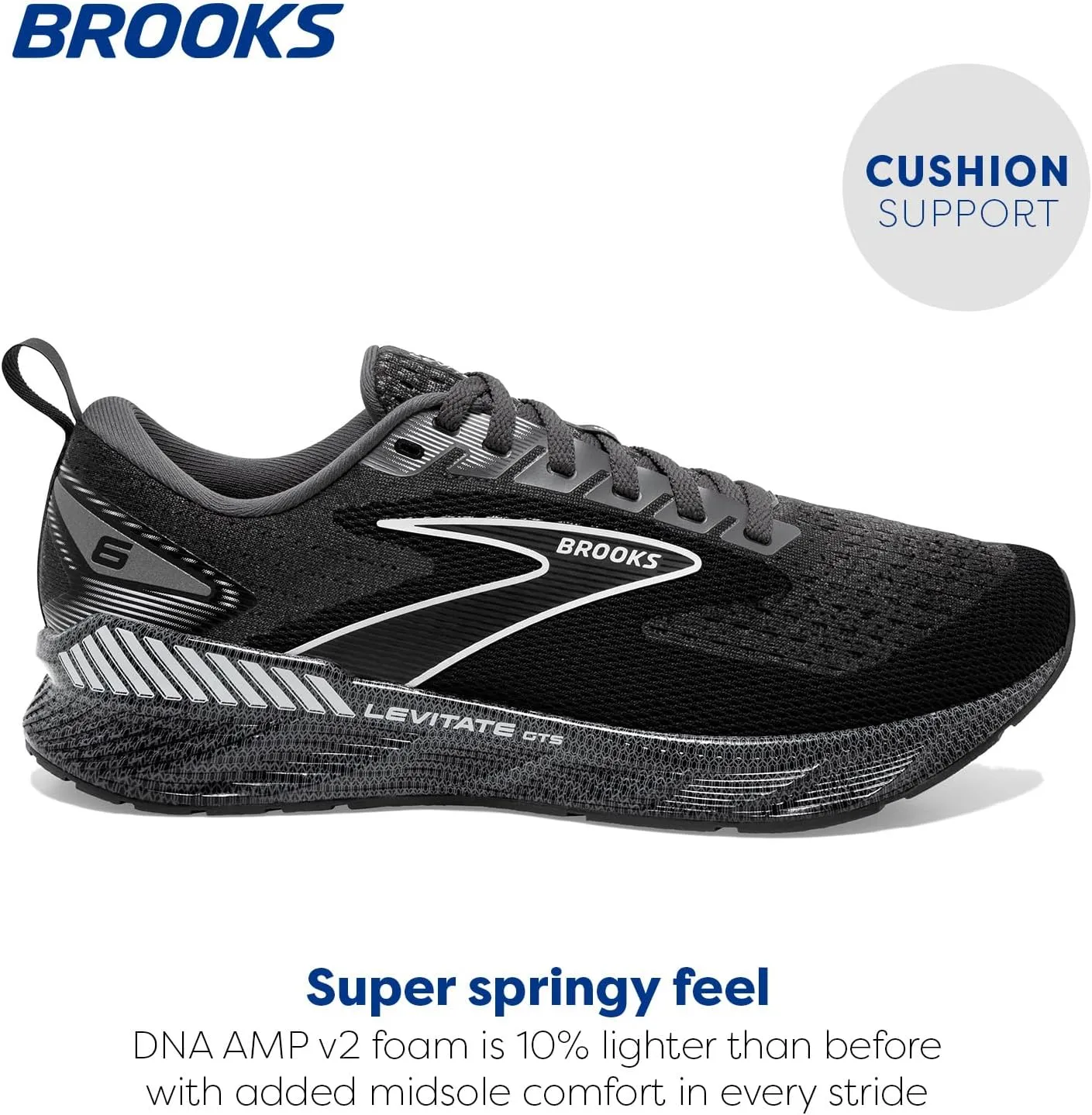 Brooks Men’s Levitate GTS 6 Supportive Running Shoe