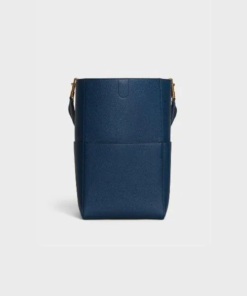 Bucket Celine Blue Deep Big savings event Grained Top-quality at low price Soft In Sangle Calfskin Bag