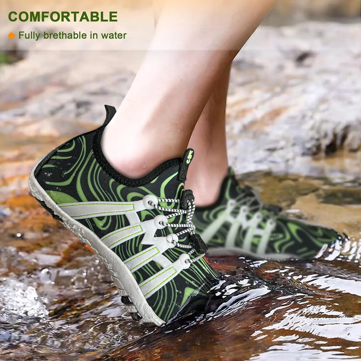 BULLIANT Water Shoes Men, Unisex Barefoot Aqua Shoes for Men Women Hiking Swimming Shoe