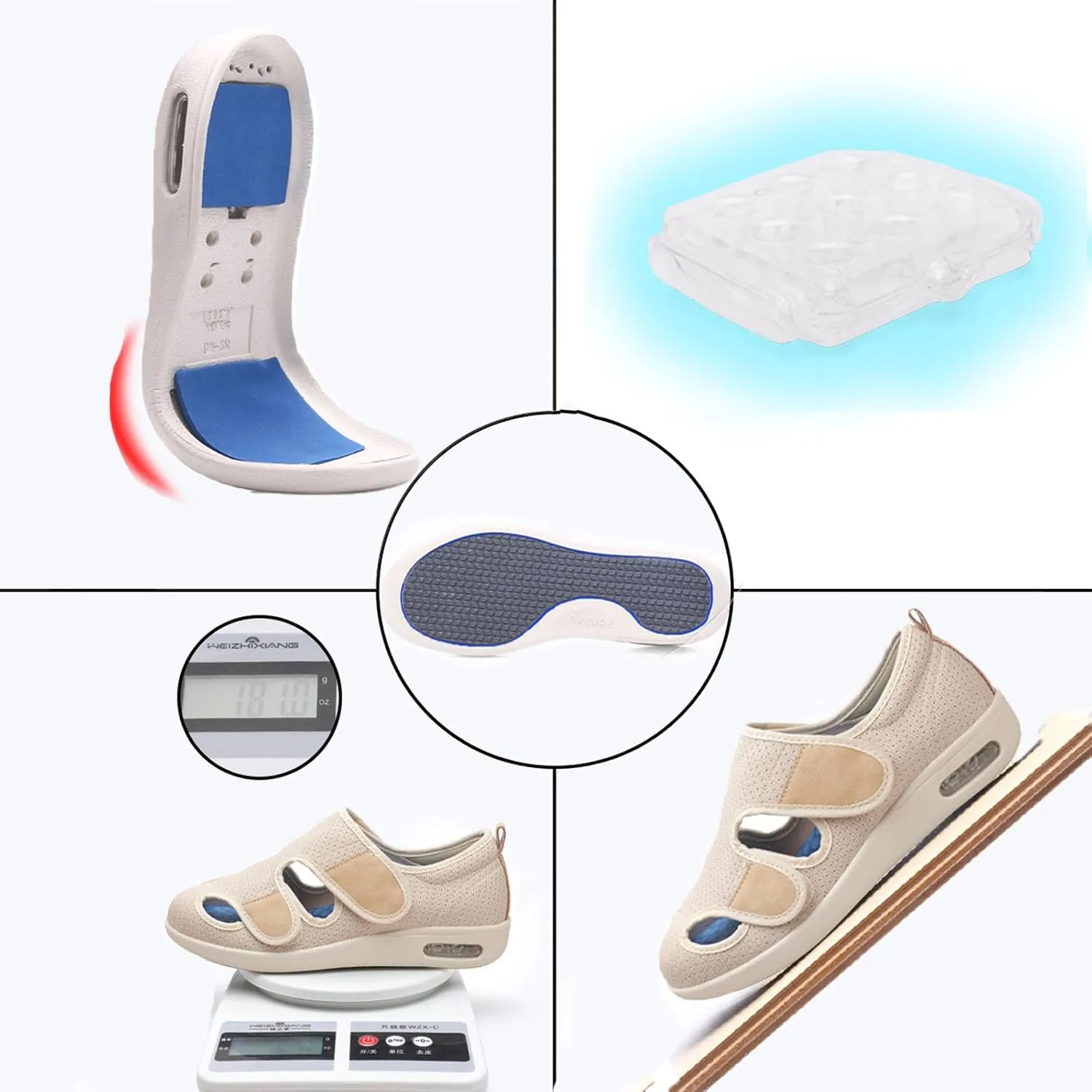 bumuam Diabetic Shoes for Elderly Men,Outdoor Walking Sneakers Orthopedic Lightweight Comfy Casual Slippers for Elderly Swollen Feet Arthritis Recovery