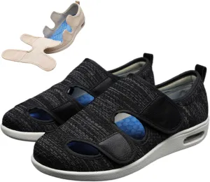 bumuam Diabetic Shoes for Elderly Men,Outdoor Walking Sneakers Orthopedic Lightweight Comfy Casual Slippers for Elderly Swollen Feet Arthritis Recovery