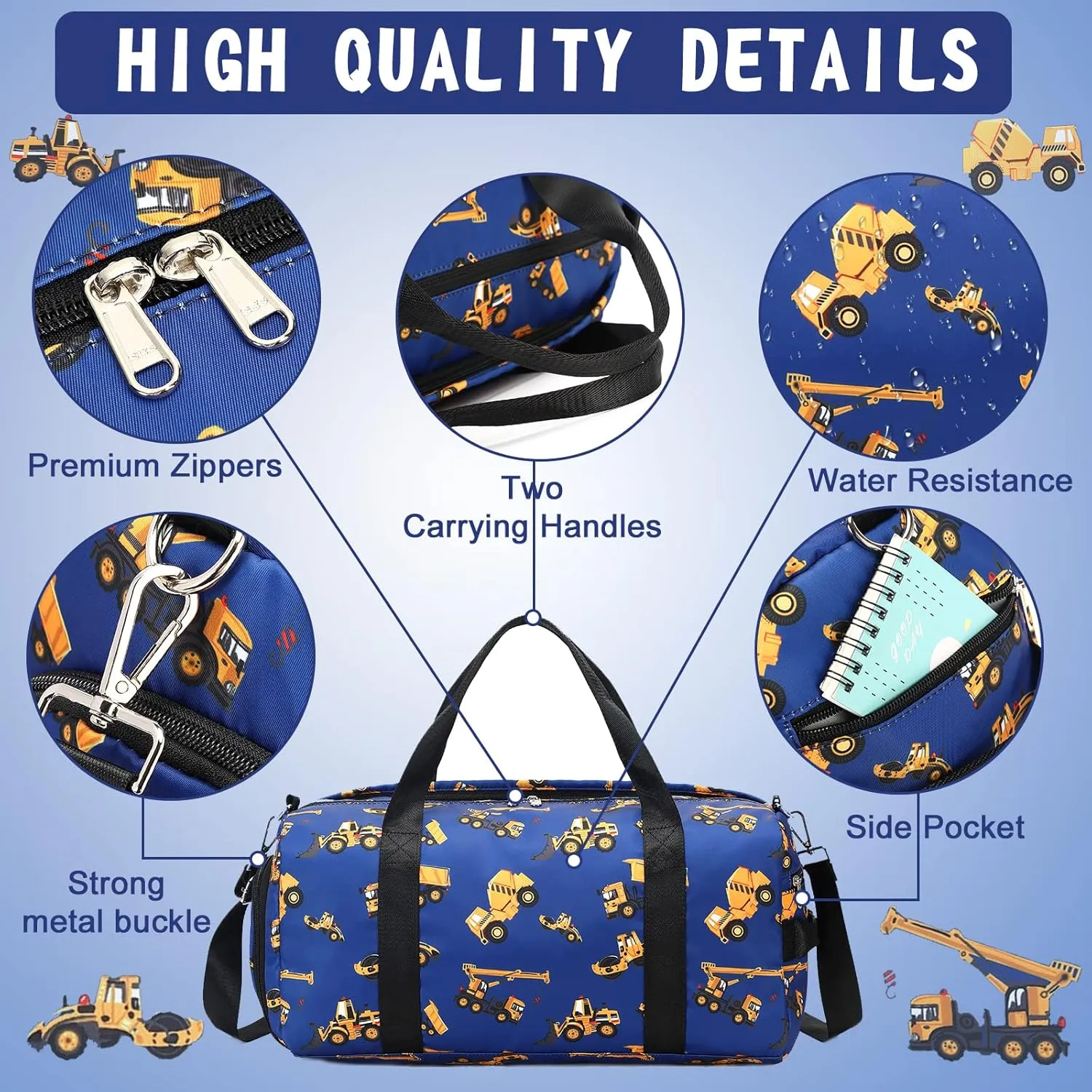 CAMTOP Kids Overnight Duffel Bag for Boys and Girls Carry-On Size Tote for Travel Gym Sport