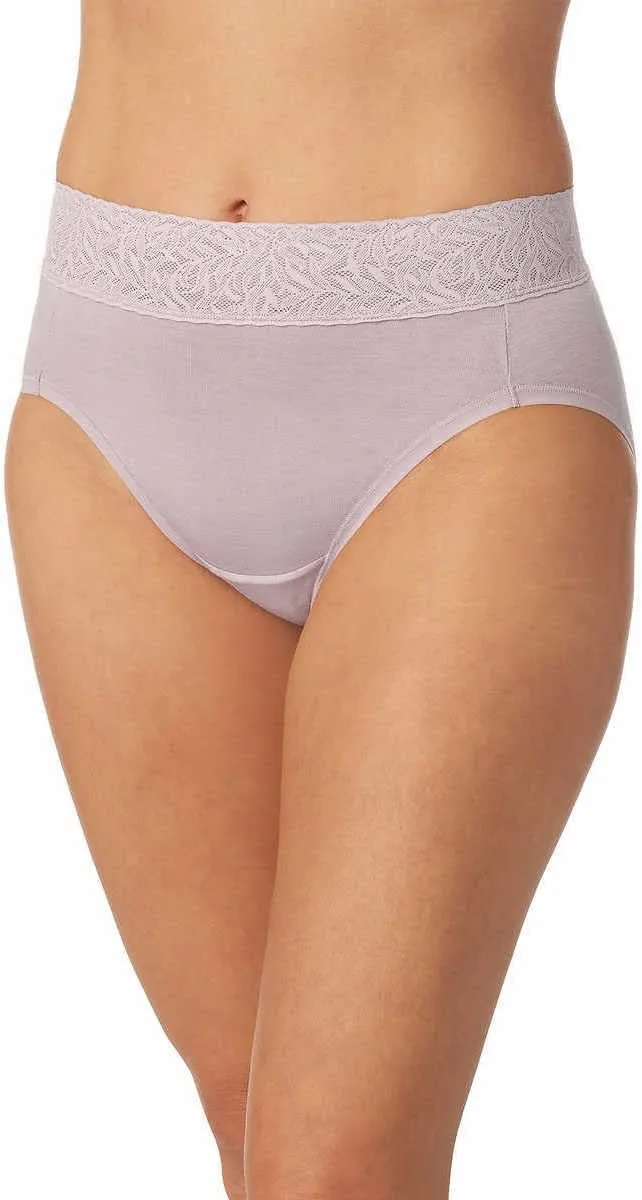 Carole Hochman Womens 5-Pack Midnight Lace Waistband Hi-Cut Briefs
