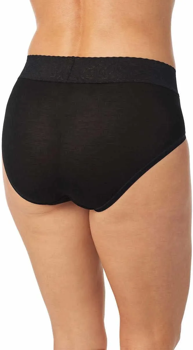 Carole Hochman Womens 5-Pack Midnight Lace Waistband Hi-Cut Briefs