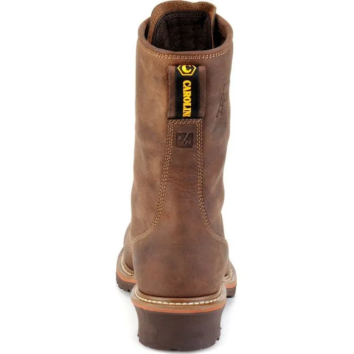 Carolina Men's Linesman 10" Soft Toe Waterproof Slip Resistant Work Boot -Brown- CA904