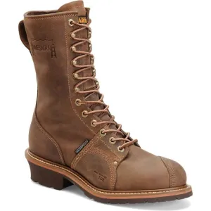 Carolina Men's Linesman 10" Soft Toe Waterproof Slip Resistant Work Boot -Brown- CA904