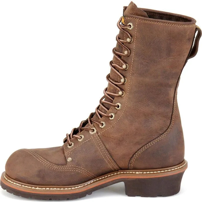 Carolina Men's Linesman 10" Soft Toe Waterproof Slip Resistant Work Boot -Brown- CA904