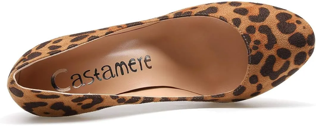 Castamere Womens High Heels Round Toe Slip-On Pumps Stilettos 10CM
