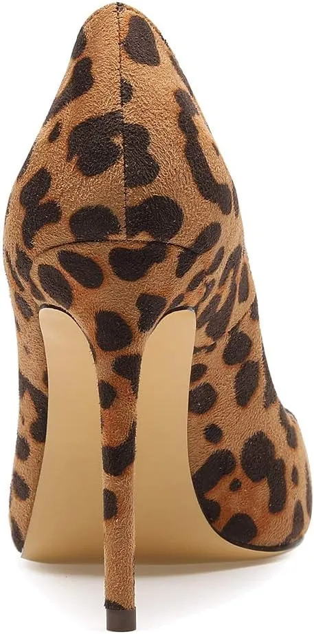 Castamere Womens High Heels Round Toe Slip-On Pumps Stilettos 10CM