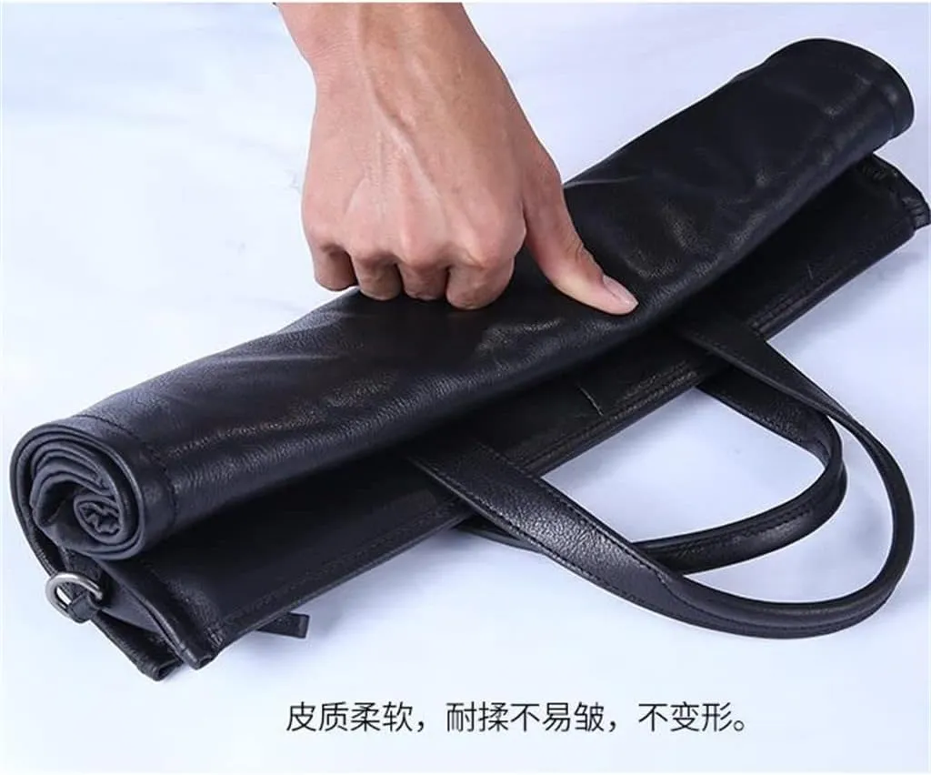 Casual Handbag Men's Business Briefcase Horizontal Paragraph Of Cowhide Soft Leather Shoulder Crossbody Bag